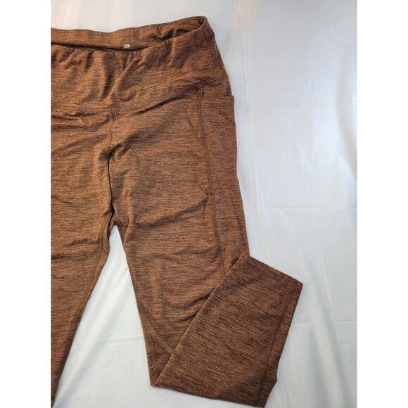 AL1VE Women's XL Extra Large w/Pockets Ankle Yoga Pants Brown 25" Inseam - Picture 2 of 12
